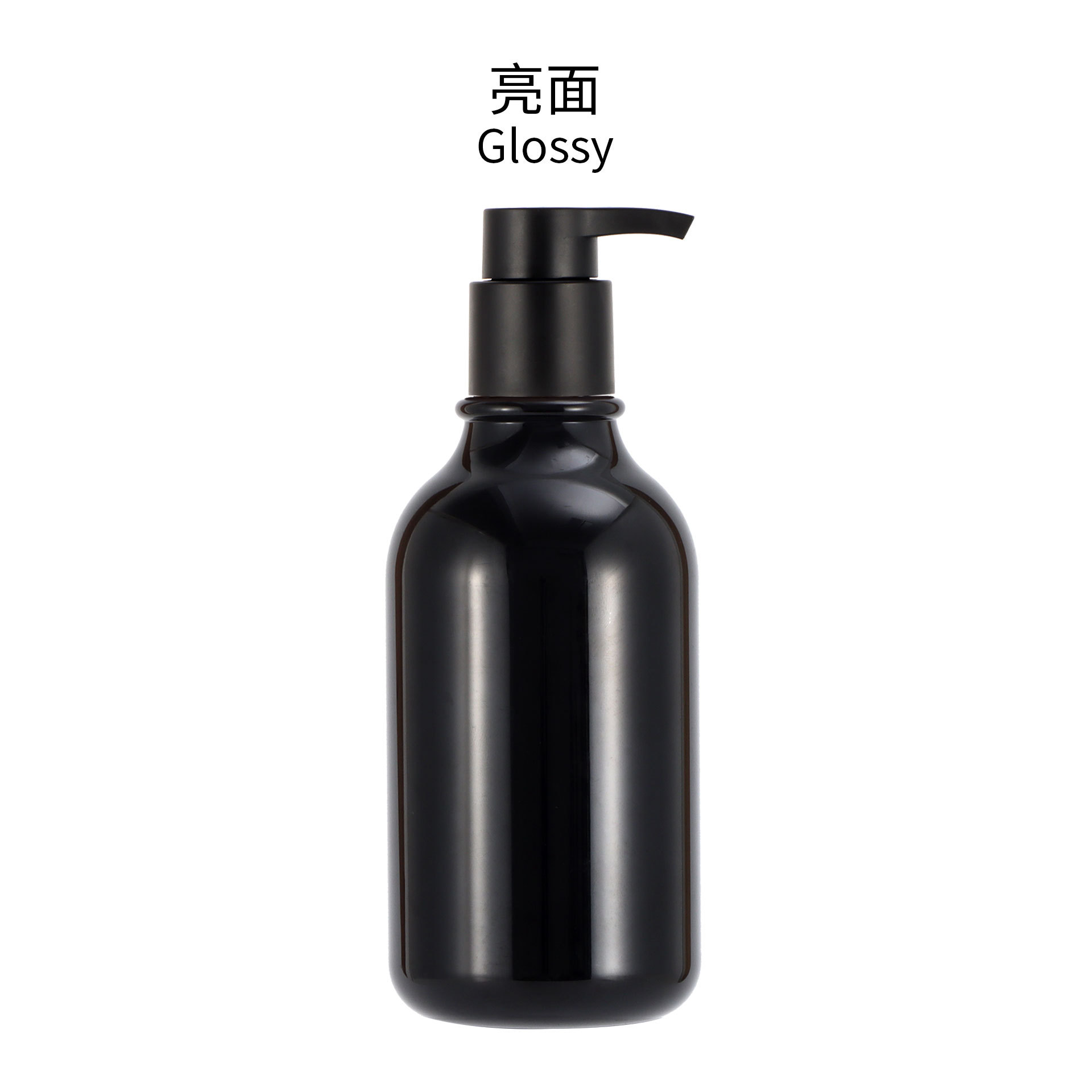 En stock Botella de champú PET de plástico esmerilado negro de 500ML Botella de loción Botella de gel de ducha cosmética Botella secundaria
