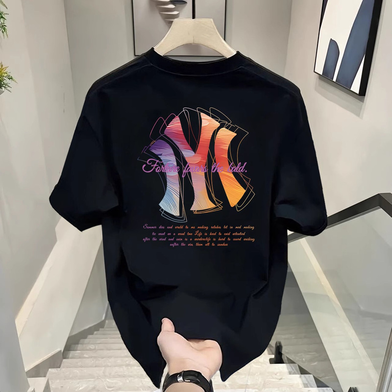 American Style Chick Heavy 100% Cotton Short-sleeved T-shirt Young Men and Women Couple Summer Ins Fashion Brand Round Neck Top American Style Chick Heavy 100% Cotton Short-sleeved T-shirt Young Men and Women Couple Summer Ins Fashion Brand Round Neck Top