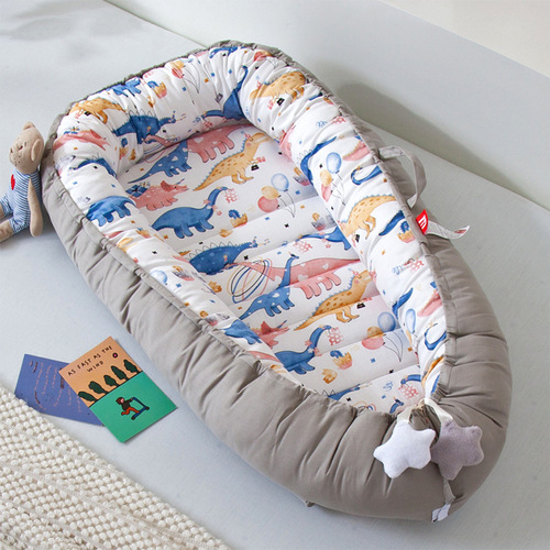 Folding Portable Anti-Pressure Bean Bag Baby Bed Middle Bed Bionic Baby Nest Baby Pillow Travel Baby Bed Cross-border 
