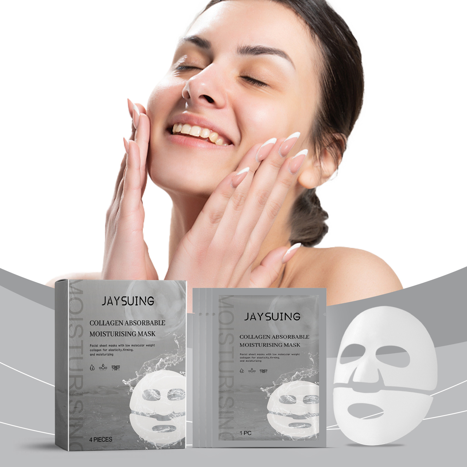 Jaysuing Collagen Mask Gentle Cleansing Skin Refreshing Moisturizing Hydrating Facial Mask