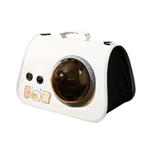 Cross-border outing portable cat bag pet bag transparent space cover flight case cat handbag pet backpack