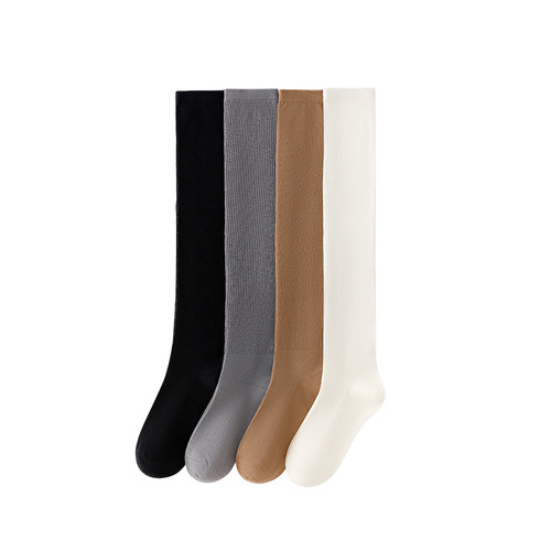 Ankle socks for women, summer thin breathable mesh plain color versatile cotton socks, sweat-absorbent breathable medium-long stack socks