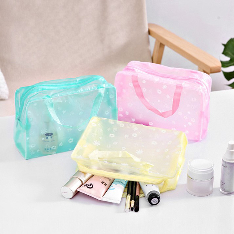 Cosmetic Bag Women's New Transparent Waterproof Travel Bath Cosmetics Bag Toiletry Bag Bath Portable Cosmetics Bag Handbag