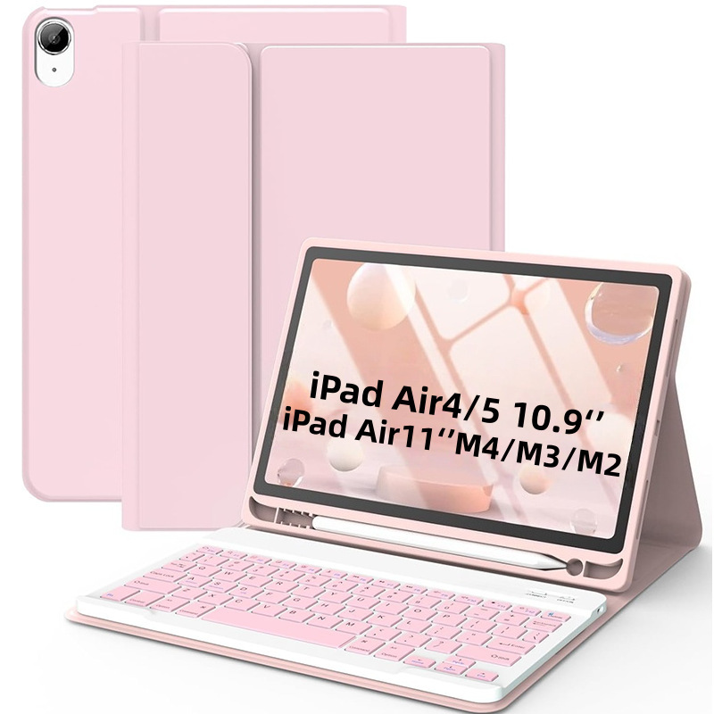 Suitable for iPad Air45 Tablet Computer Protective Case 110.9inch Magnetic Detachable Bluetooth Keyboard Leather Case M4 Dropshipping