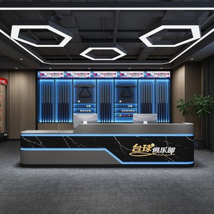 Industrial Style Table Billiard Hall Cashier Bar Net Cafe Gym Front Desk Hotel Reception Counter Corner