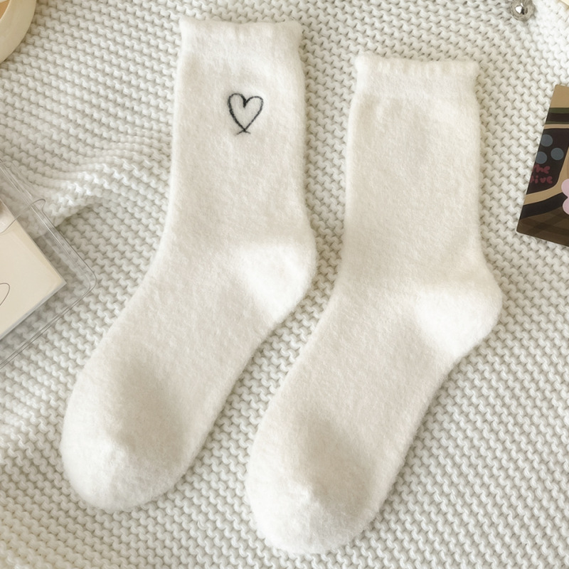 秋冬のベルベットの厚い靴下の女性の愛の靴下の睡眠の靴下の家の保温の厚い月子の靴下の中のストッキング|undefined