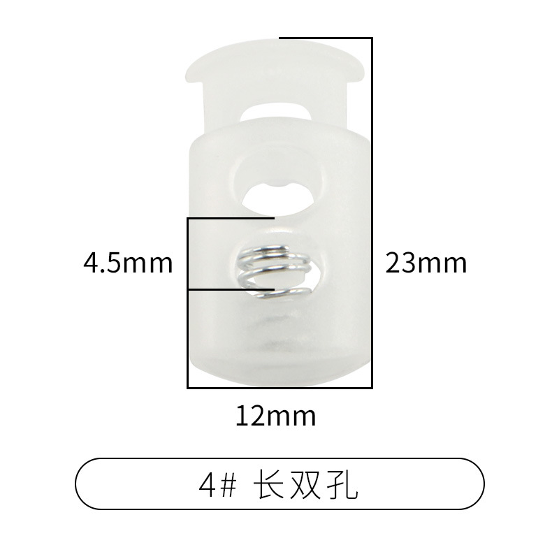 Rebecca primavera hebilla de plástico solo agujero ajuste botón campana tapa doble agujero hebilla de cuerda redonda negro cerdo hebilla de la nariz