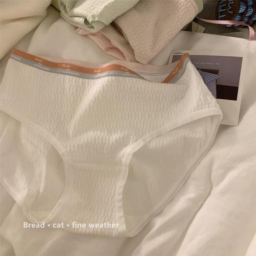 Pure cotton women's underwear women's category A baby cotton 5A antibacterial cotton crotch soft and comfortable girl's large size mid-waist briefs