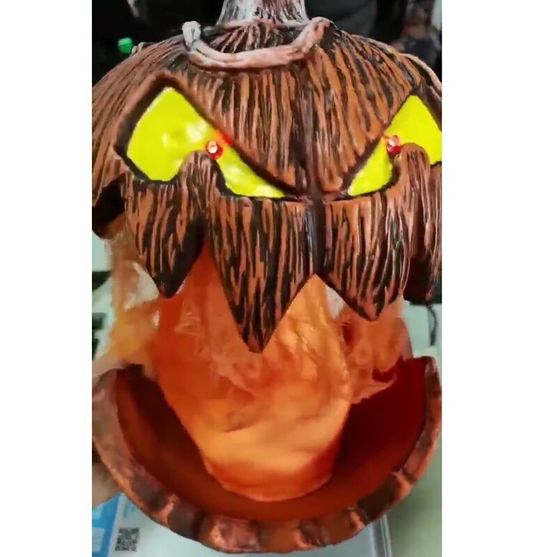 国境を越えた新製品のpumpkinひらひらとしたハロウィーンのスリルのあるカボチャの頭は、声を出して光ることができ、昇降することができる|undefined
