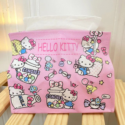 Little white dog Kurumi, cute cartoon PU tissue paper cover, girly heart, car home tissue box, various styles