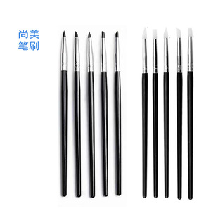 5 Pack Silicone Pen Small Head Embossing Pen Black Rod Hollow Carving Clay Tools Super Soft DIY Tools
