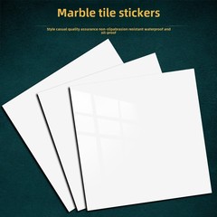 21 Simple Solid Color Crystal Hard Tile Sticker for Home Renovation, Kitchen and Bathroom Decoration, Self-Adhesive Oil-Proof Wall Sticker