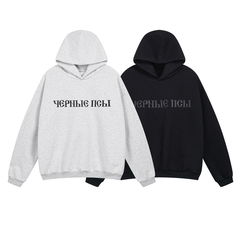 2024 autumn and winter new kan @ ye black dog letter pattern pullover hooded vests for men and women with a batch of generation