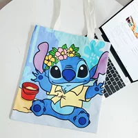 Холщовая сумка с героями мультфильмов, модная студенческая сумка, женская сумка, милая универсальная сумка через плечо для поездок на работу, большая вместимость