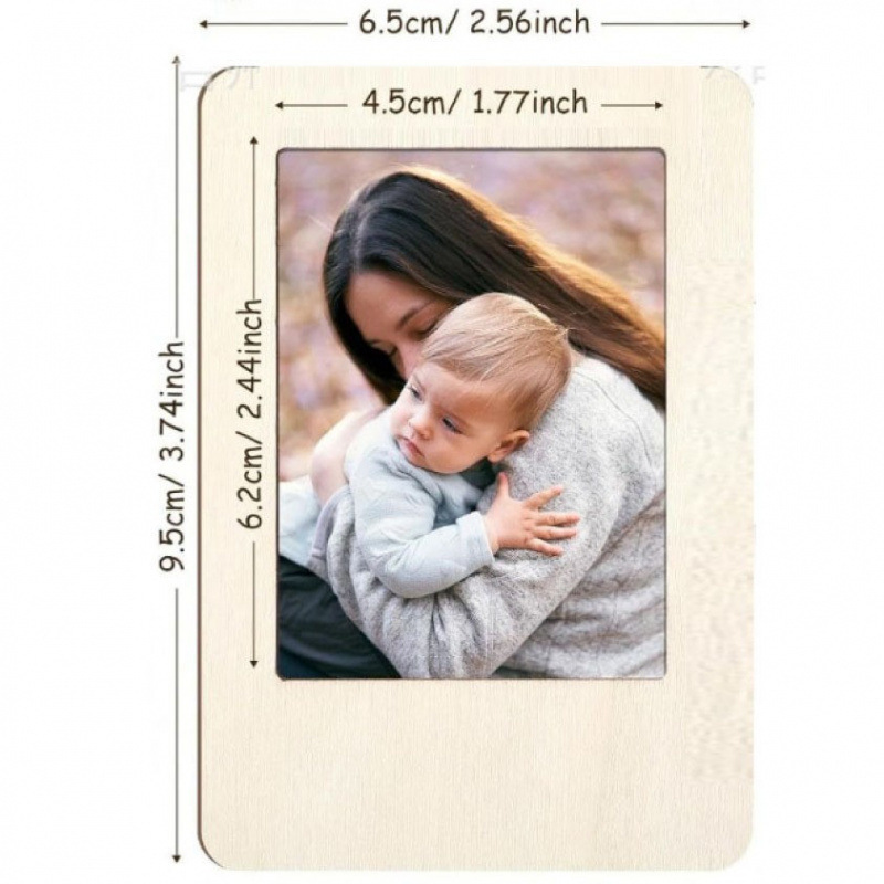 Small photo frame, handmade wooden photo frame, unfinished magnetic DIY photo frame, mini refrigerator magnetic frame, display photo frame Small photo frame, handmade wooden photo frame, unfinished magnetic DIY photo frame, mini refrigerator magnetic frame, display photo frame