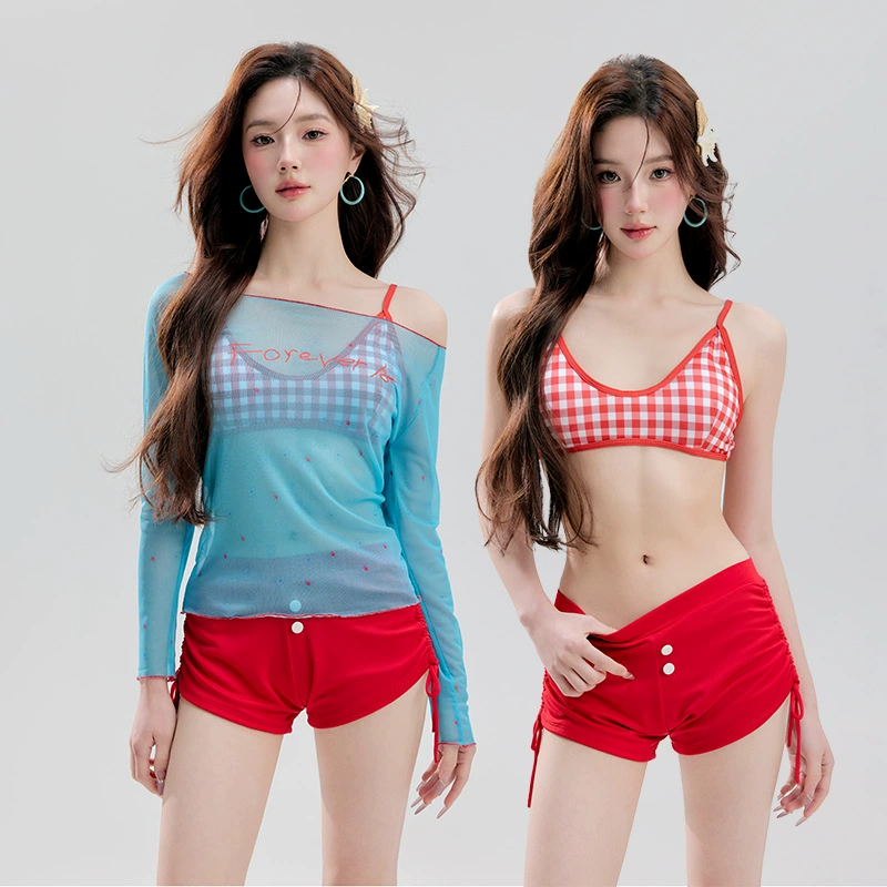 Купальный костюм женский летний бикини из четырех частей