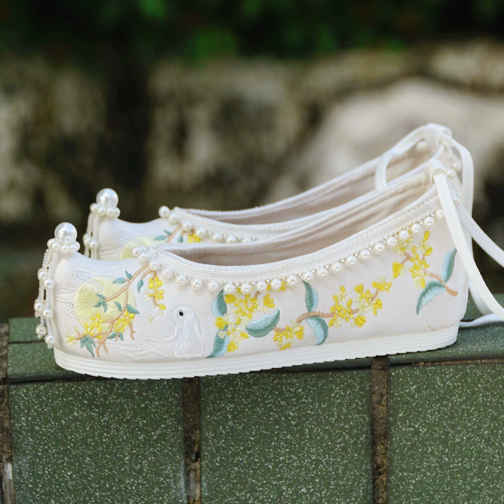 [Osmanthus Little Rabbit] 2021 Новый старинный костюм Обувь ханьфу Обувь с вышивкой Женская антикварная обувь