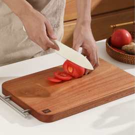 乌檀木菜板实木整木方形双面家用多功能案板耐砍耐剁厨房砧板