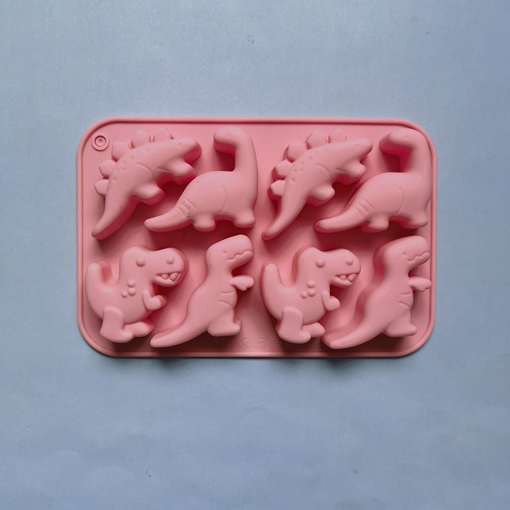 8 pequeños dinosaurios 370 molde de silicona para pastel de chocolate molde de pan herramientas de panadería