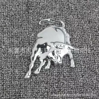 Cross-Border Hot Sale Suitable Other Automotive Exterior Supplies - three-dimensional-cow-8873cm-silver-one