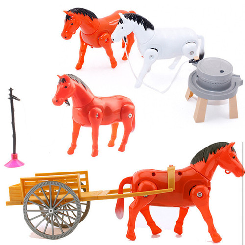 Electric horse-drawn mill, rotating horse-drawn cart, pony running around the pile, street stalls, hot selling toys wholesale