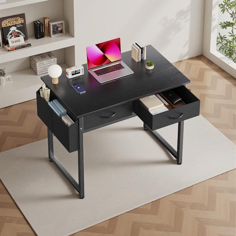 32inch Home Office Computer Desk with Drawers, Small Gaming and Study Desk with Storage Side Pockets 32inch Home Office Computer Desk with Drawers, Small Gaming and Study Desk with Storage Side Pockets