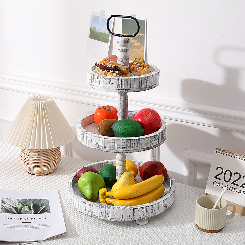 Exhibidor de Madera Maciza para Postres y Frutas image 15