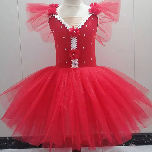 Girls kids white red blue pink tutu skirts ballet dress fleabane skirt little swan dance acrobatics multi-color optional princess dress wholesale