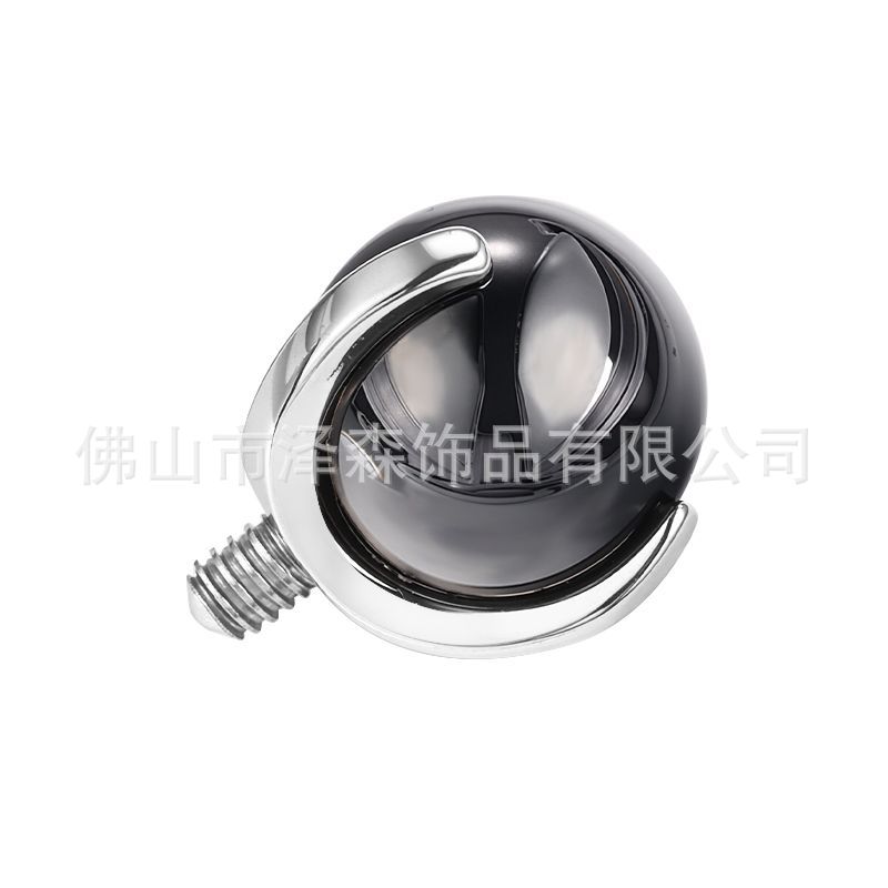 F136 Titanium Alloy Three-Claw Zircon Ball Labret Stud Lip Tongue Ear Nose Piercing Jewelry detail image 10