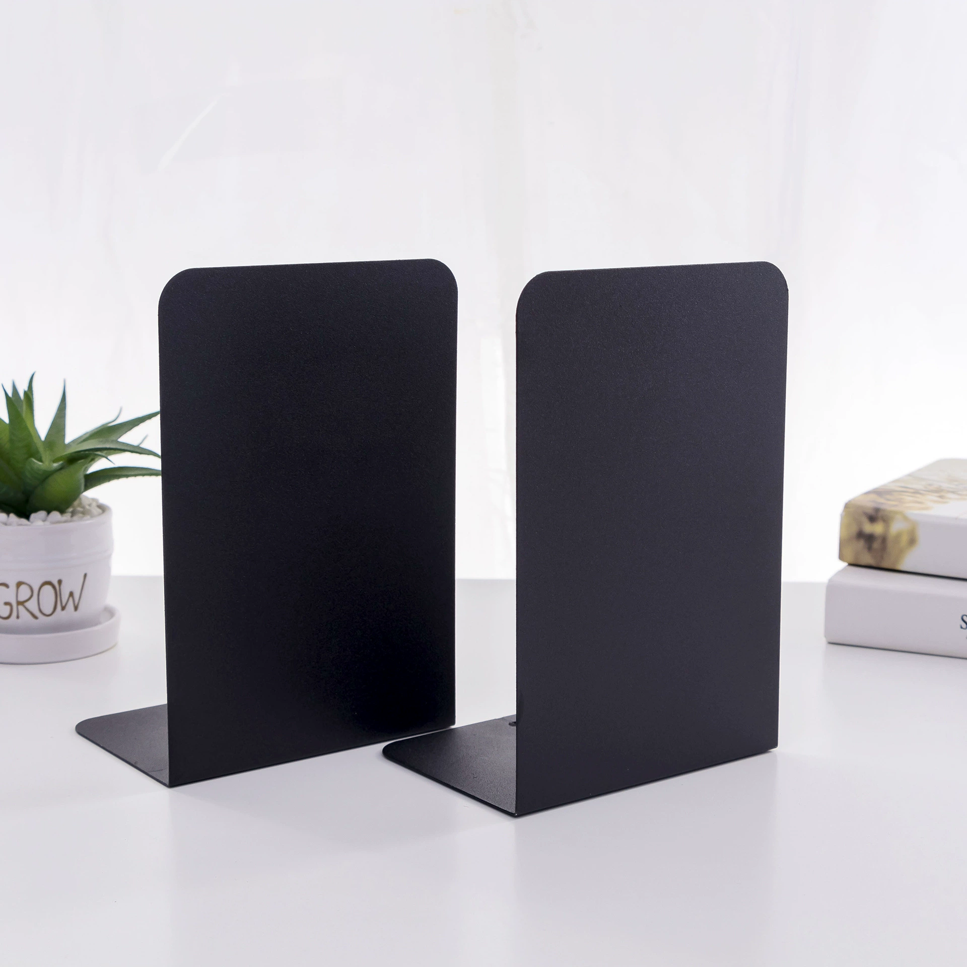 Factory direct sales explosion creative stationery supplies telescopic book holder folding book frame metal students cartoon