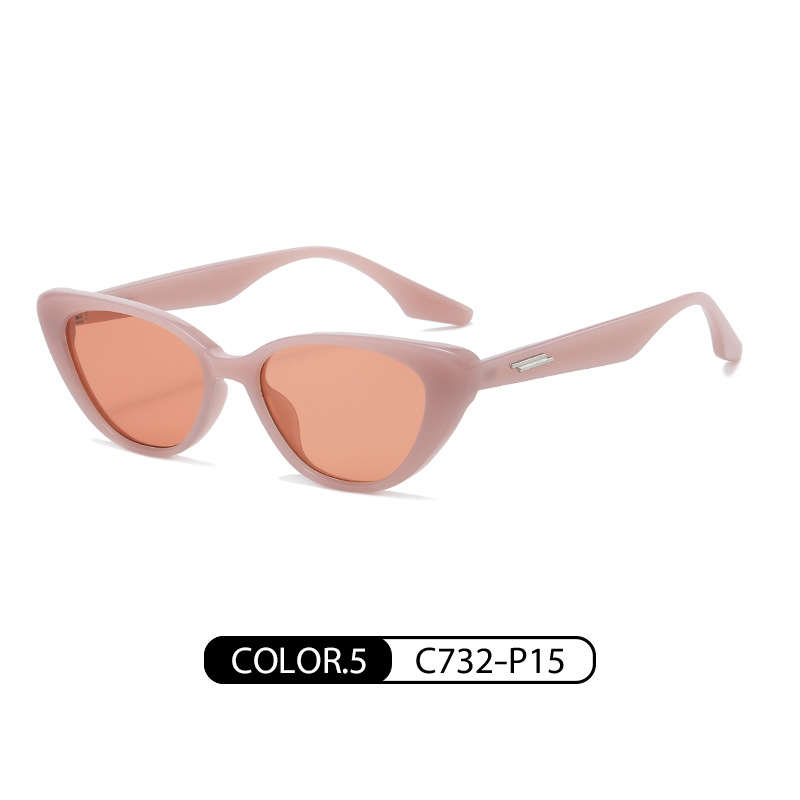 Nuevas gafas de sol personalizadas transfronterizas Moda europea y americana de las mujeres gafas de sol ojo de gato 6304 Internet Celebrity ins estilo moda marca gafas de sol