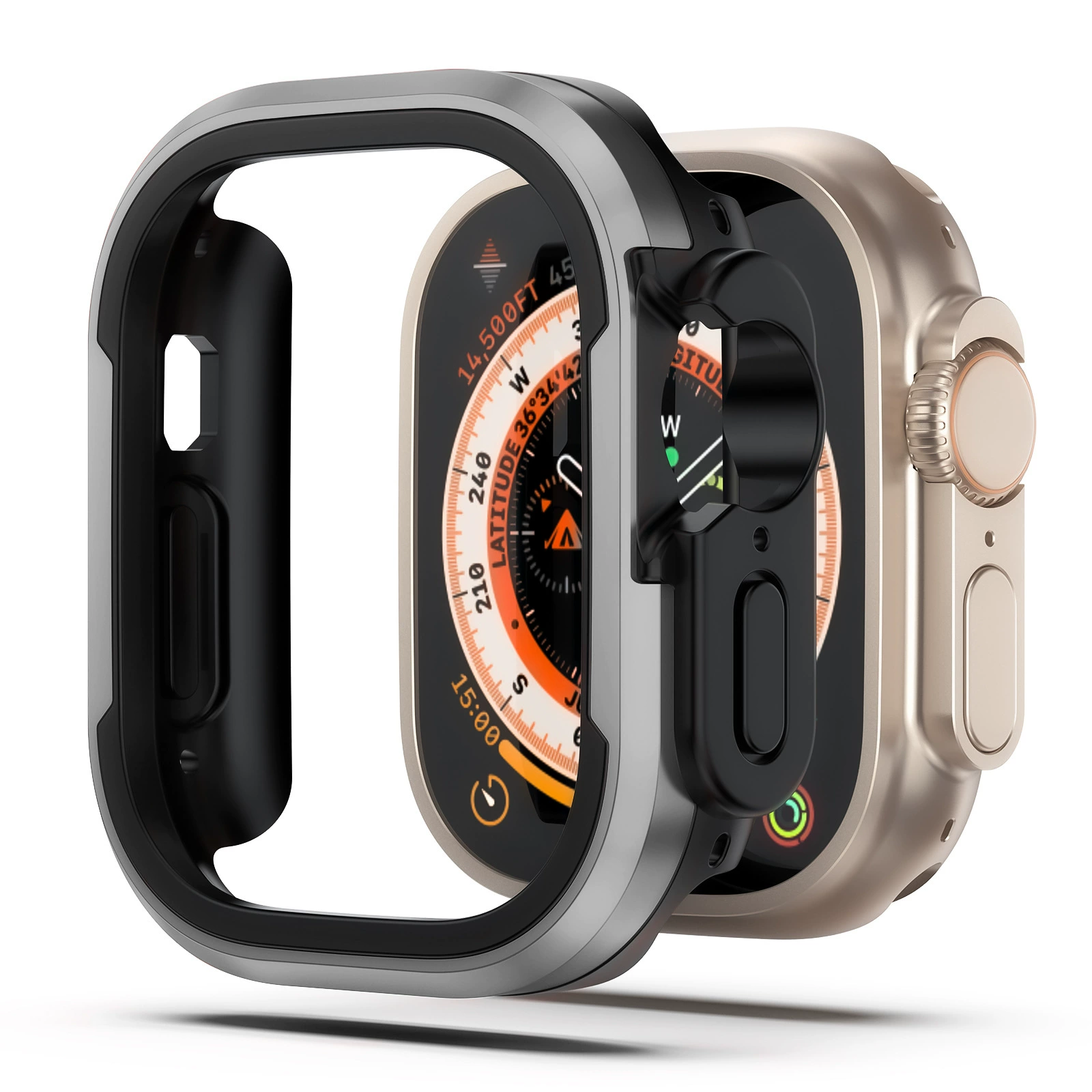 Корпус-оболочка под Apple45678 поколения IWatch8ultra49mmmtpu+алюминиевый сплав для защиты механизма