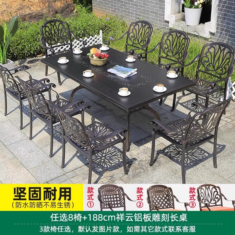 Opcional 8 sillas 188cm Xiangyun mesa larga mesa sin hueco