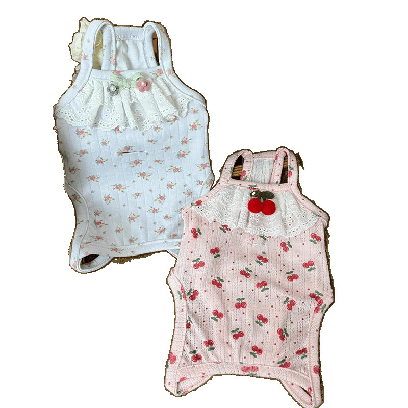Ropa de mascotas primavera y verano nuevo abrigo de abdomen para perros y gatos pequeños perros que osos Teddy cirugía ropa para el hogar