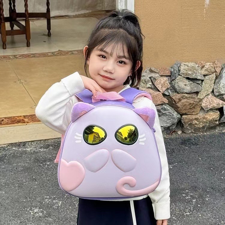 Nueva mochila escolar de jardín de infantes con carcasa dura, gran capacidad, protección de la columna vertebral, mochila infantil de dibujos animados, mochila de viaje informal para niños y niñas
