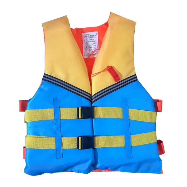 One Size Fits All-Adult New Blue and Yellow Life Jacket