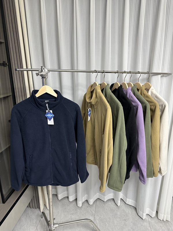 Double-sided fleece! Couples! Autumn men's and women's foreign trade soft light warm stand collar fleece jacket coat