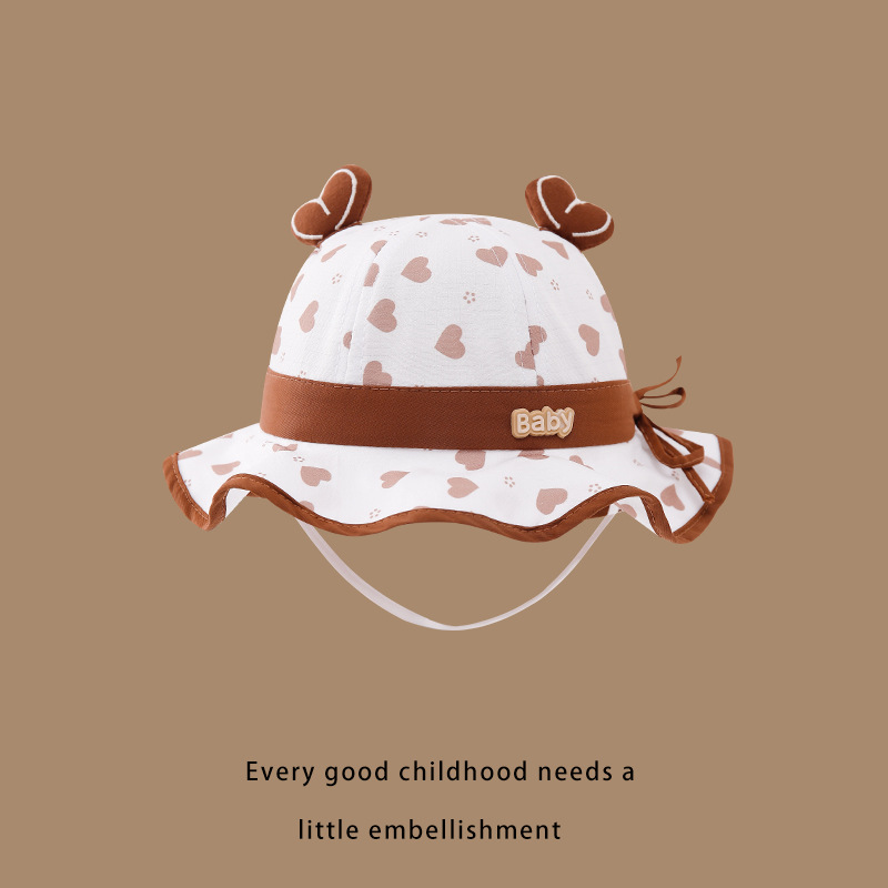 Sombreros para bebés primavera y otoño nuevo bebé mujer arco sombrero pescador princesa coreana ajustable sombrero de neumáticos retro