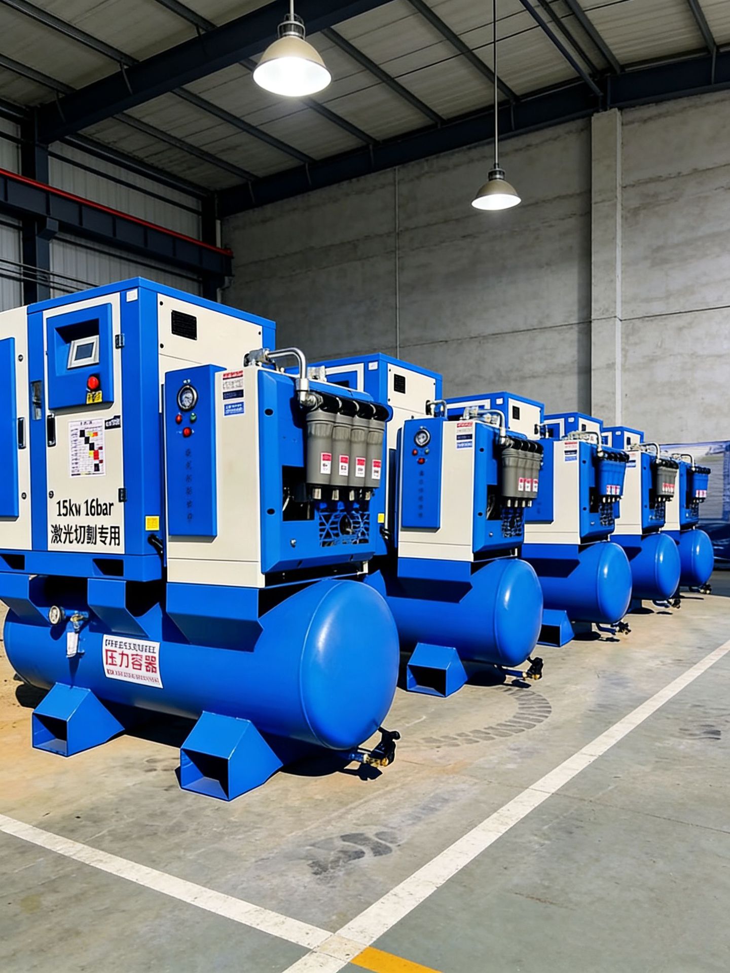 Laser Cutting Industrial-Grade Screw Air Compressor High-Power 22Kw Screw-Type Silent Air Compressor with Variable Frequency