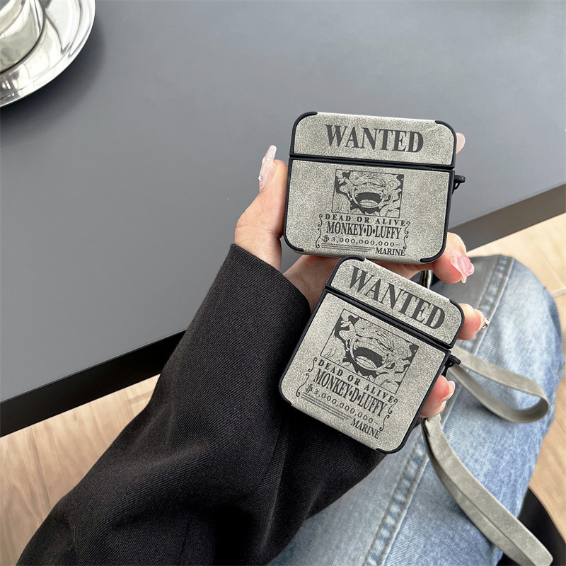 Cartoon One Piece Luffy AirPods Pro 2 Case 2nd Gen 3rd Gen Apple Bluetooth Earphone Shell Trendy