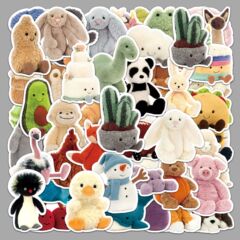 51枚のjellycat落書きシール個性クロスボーダー漫画かわいい人形装飾パソコン携帯ケースシール