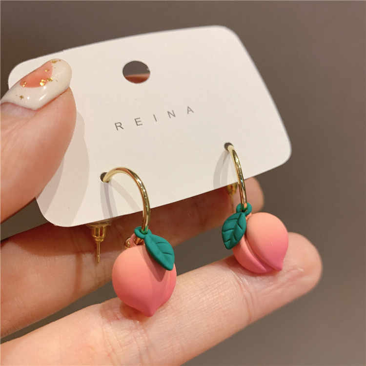 Fashion Pink Peach Alloy Earrings display picture 5