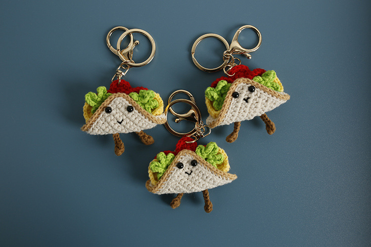 25g Weight Wool Yarn Home Textiles & Decor Type Handmade Inlay Material 1 Piece Sandwich Keychain Yarn Handmade Cute Keychain
