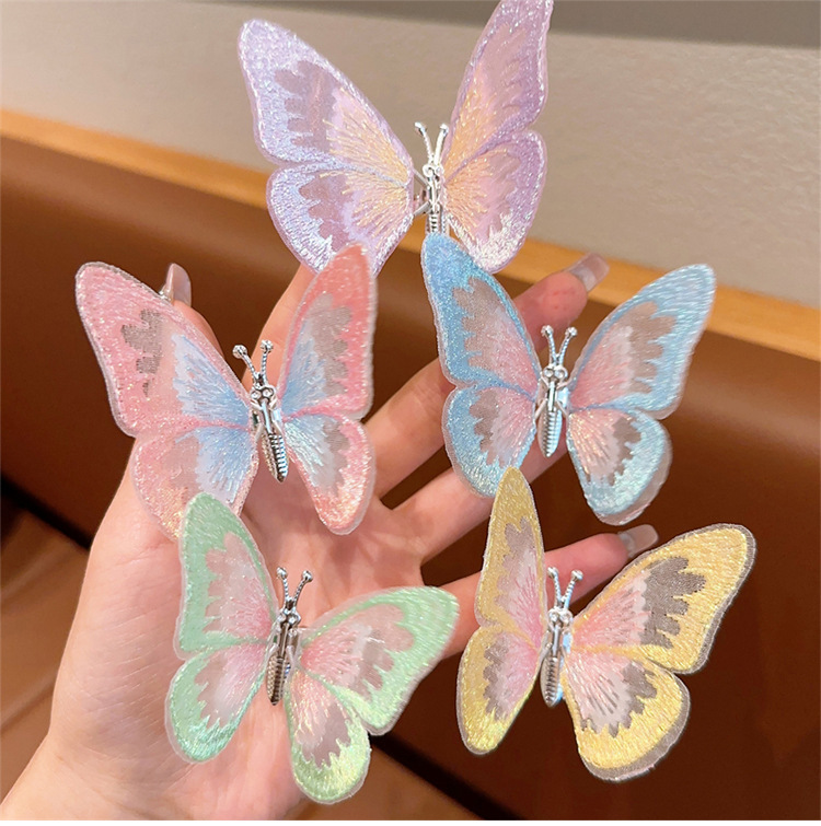 Cute Sweet Butterfly Synthetics Gauze Hair Clip display picture 1