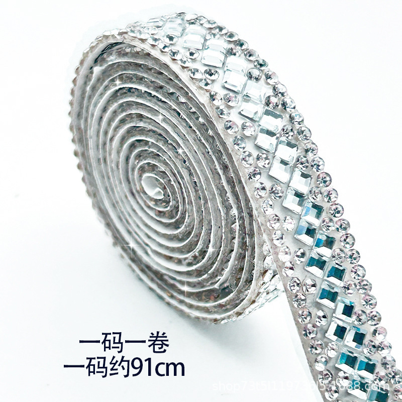 Tiras de diamantes de imitación autoadhesivas de cristal geométrico para joyería DIY, tiras de diamantes de imitación con reverso adhesivo, accesorios, borlas de diamantes de imitación, tiras de diamantes de imitación