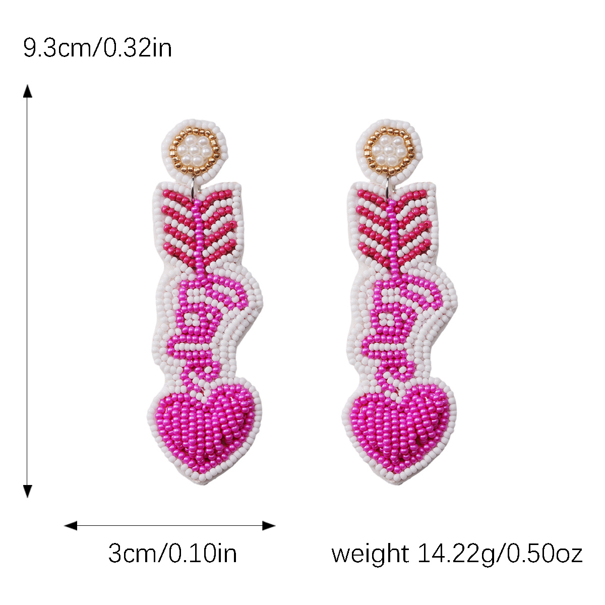 1 Pair Elegant Lady Letter Heart Shape Plastic Resin Drop Earrings display picture 15