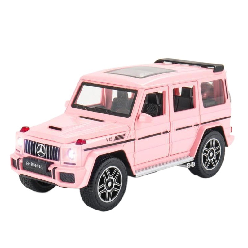 Modelo de coche de aleación de coche 1:24 Big Ben G63 Big G Tire hacia atrás sonido con luz juguete off-road vehículo modelo de música Decoración