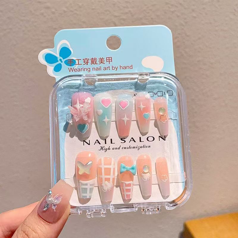 Caja de exhibición marco de fotos más taladro manicure suministro fuente de uñas DIY francés color delgado manicure falso salón al por mayor