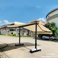 Выдвижной двусторонний навес с двойным открытием для двора, двойной выдвижной навес для автомобиля, навес для балкона, навес с изогнутыми рычагами, тканевый навес