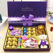 创意巧克力礼盒装七夕送女友糖果零食礼包食品情人节生日礼物礼品